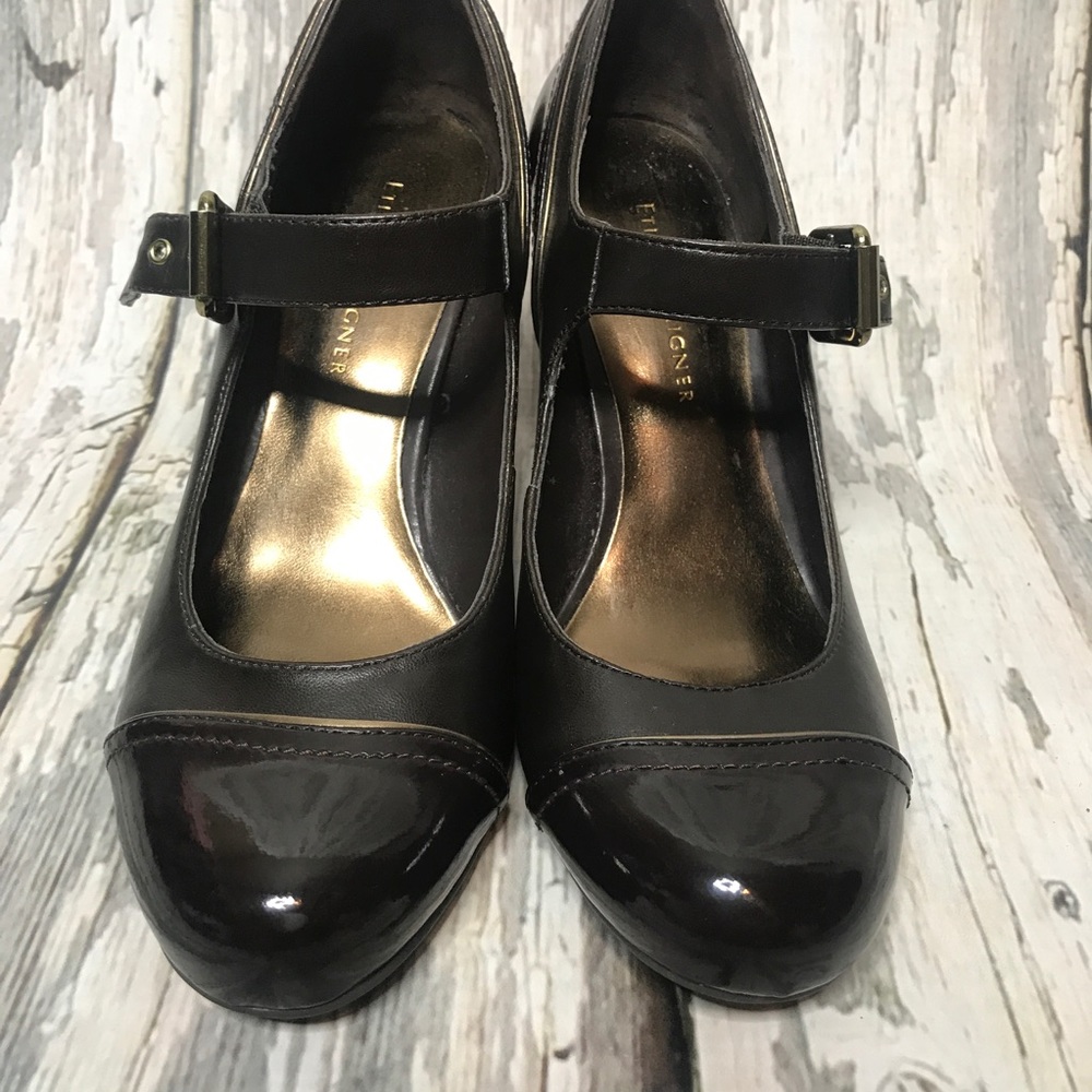 Etienne Aigner Cap toe ankle strap heels